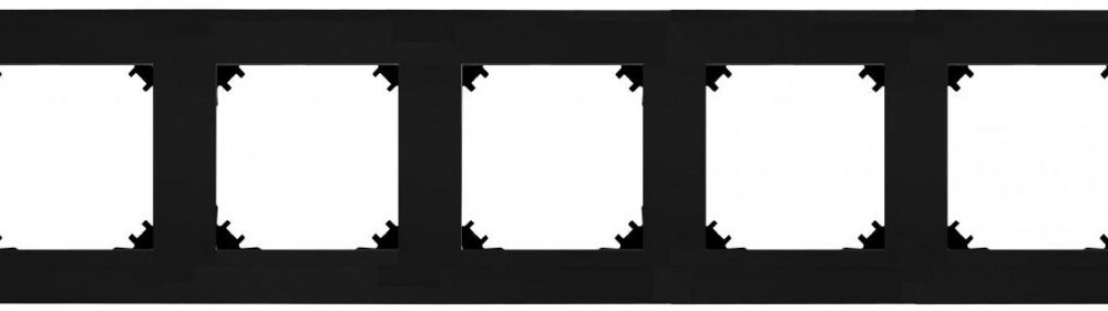 Cadre quintuple Elektro-Plast Nasielsk noir 3875-09