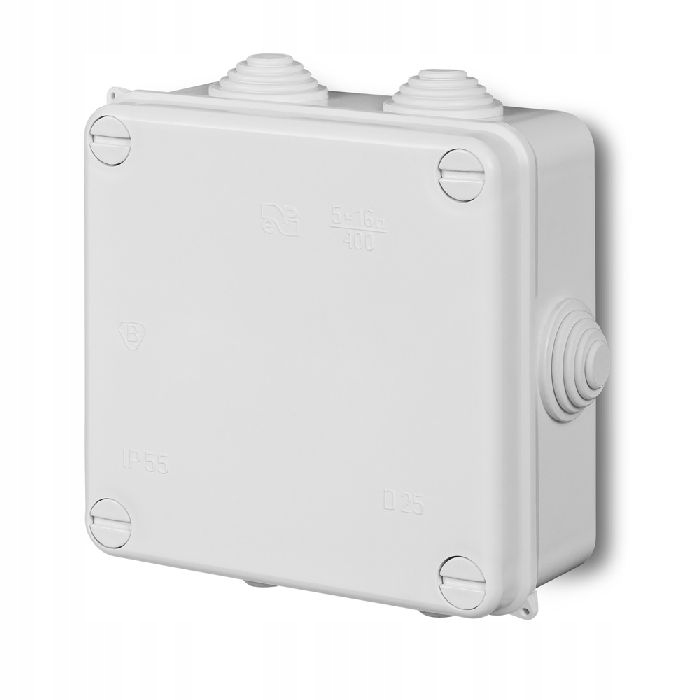 Boîte d&rsquo;encastrement PK-4 5x16mm² 6 presse-étoupes IP55 blanc 0233-02 ELEKTRO-PLAST