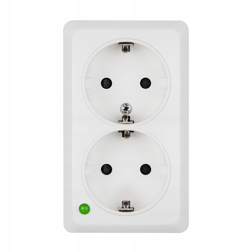 BERG prise murale appareillage 2x2P+T schuko IP 20 – couleur blanc 3738-00