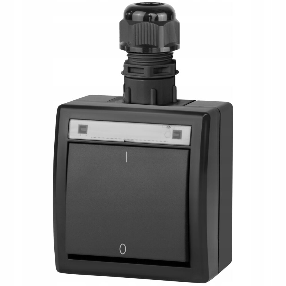 AQUANT 2K Prise Double Murale Bipolaire Étanche IP65 Anthracite