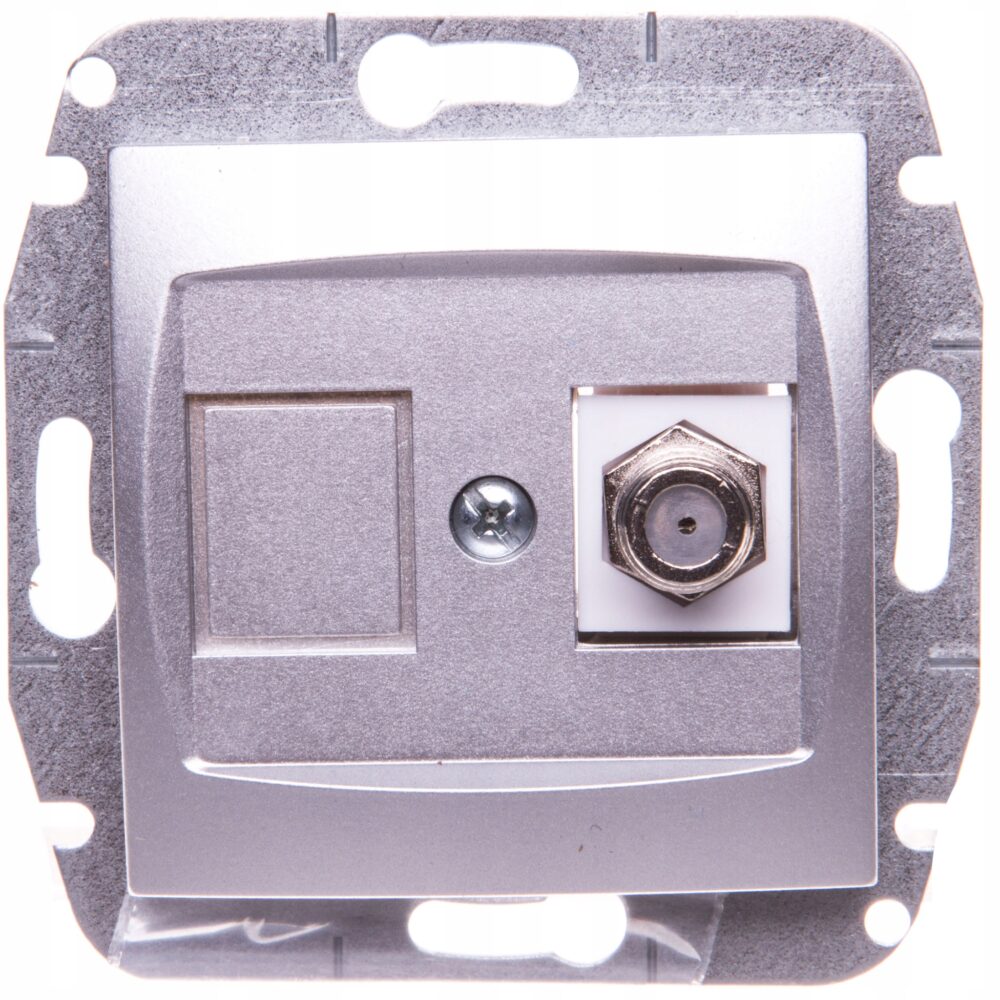 Prise d&rsquo;antenne étanche Elektro-Plast Nasielsk argenté 1786-16