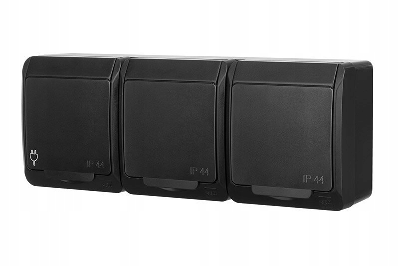 Hermes IP44 prise étanche en saillie double 0325-09