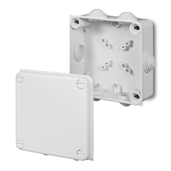 Boîte d&rsquo;encastrement PK-4 5x16mm² 6 presse-étoupes IP55 blanc 0233-02 ELEKTRO-PLAST