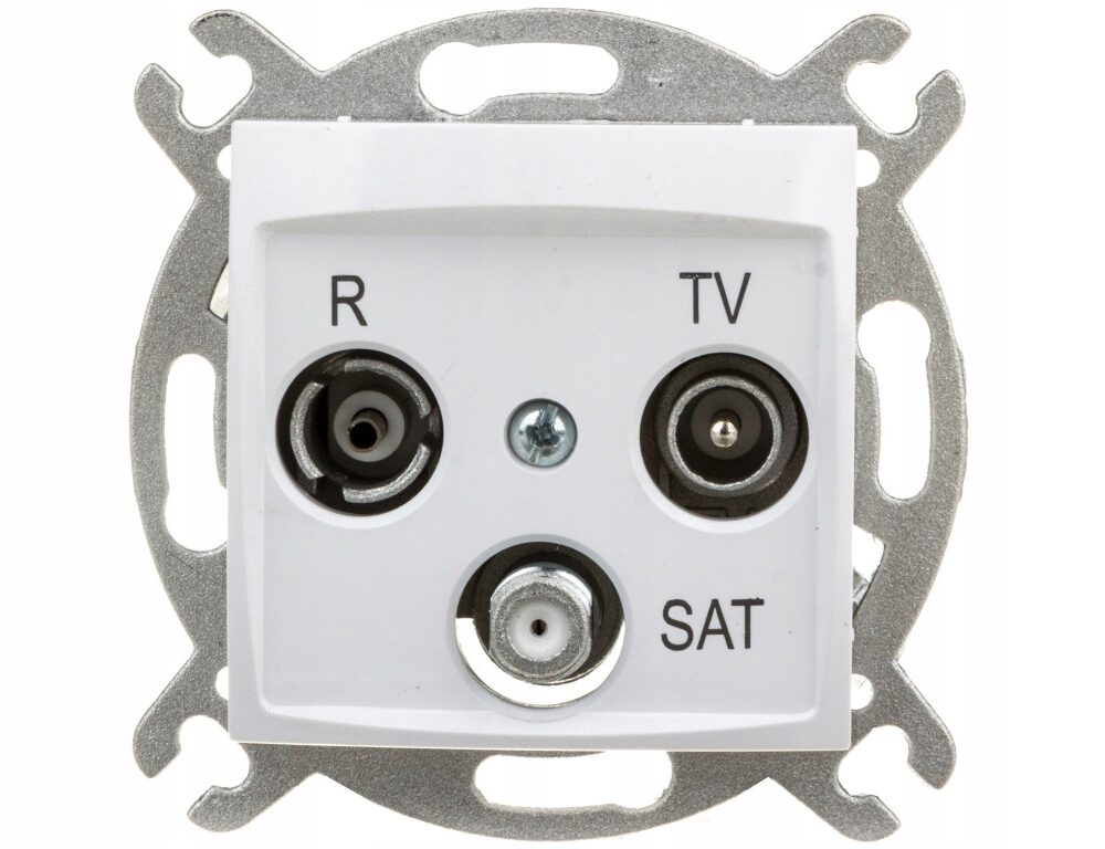 Prise murale pour antenne Elektro-Plast blanc 1753-10