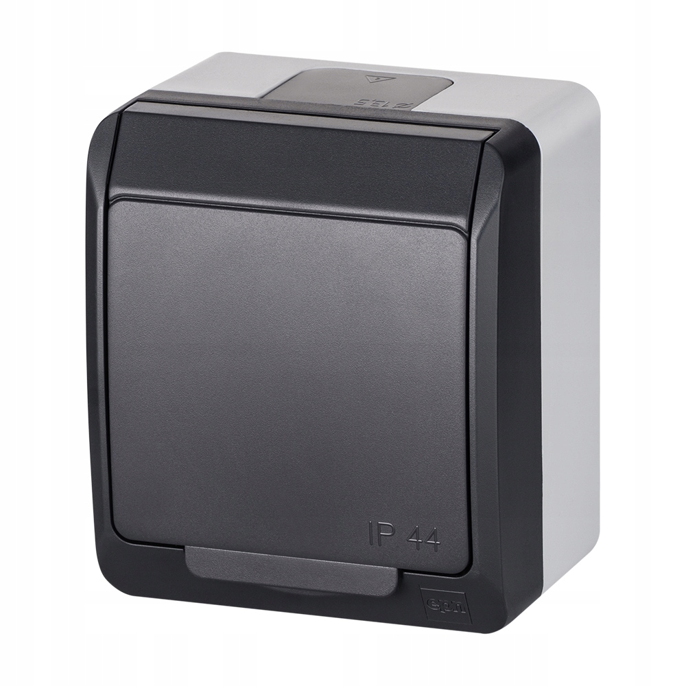 Prise électrique étanche Elektro-Plast Nasielsk grise 0321-07