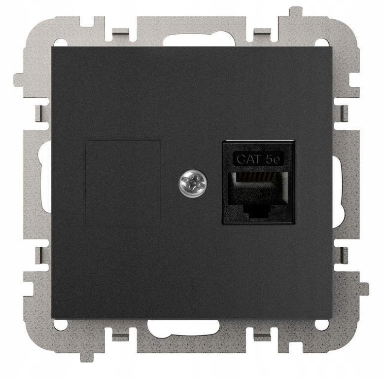 SANTRA Prise 1xRJ45 informatique sans cadre surface noir 4148-19