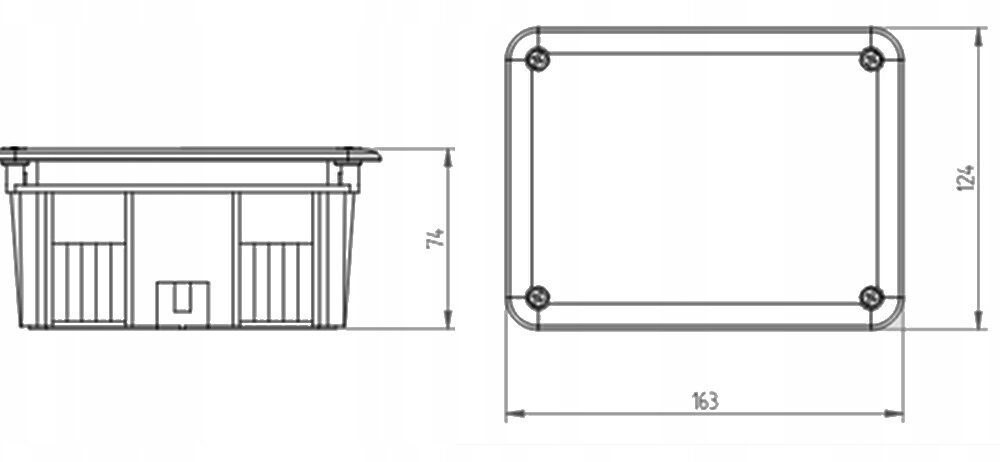 Boîte de dérivation encastrée électrique Elektro-Plast 130 x 100 x 70 mm 0263-01