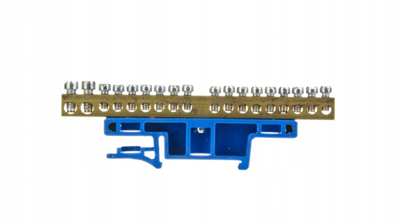 Barre de connexion sur rail 18 pôles bleue TH35 0922-00