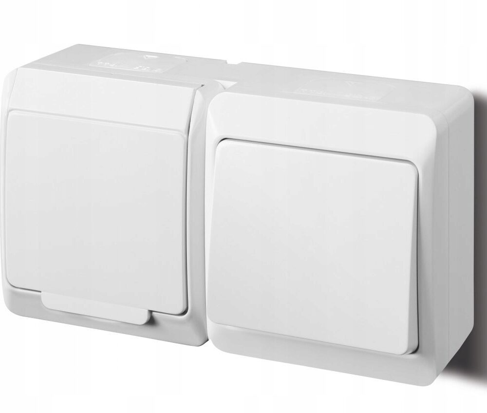 Prise Électrique Étanche Elektro-Plast Nasielsk Blanc 0327-12