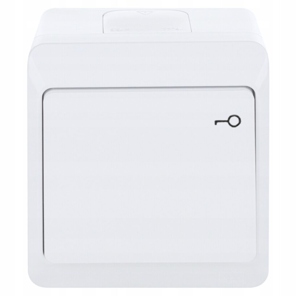 Bouton poussoir saillie clé blanche HERMES 0340-02