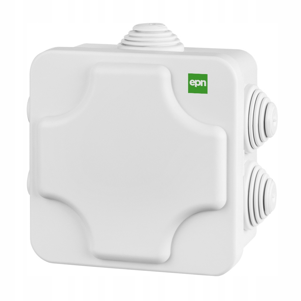 INDUSTRIAL Boîte hermétique n/t 102x102x47 7 presse-étoupes IP55 grise 2700-02