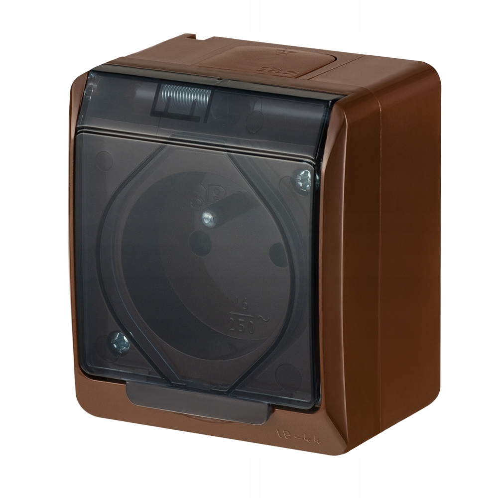 Prise électrique étanche Elektro-Plast Nasielsk marron 0321-05