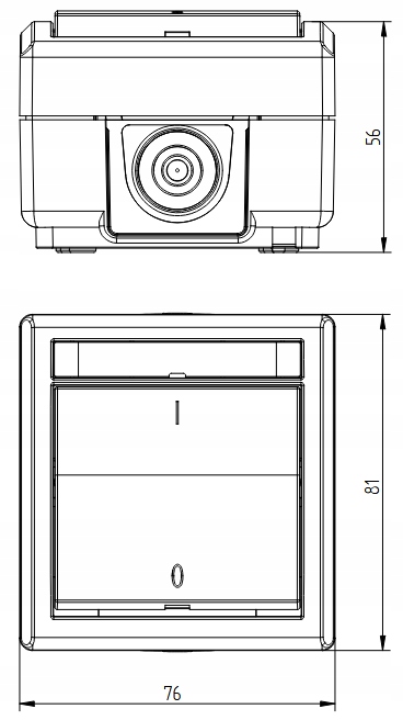Connecteur d&rsquo;Encastrement Étanche « Lumière » Hermétique AQUANT 2K IP55 Gris