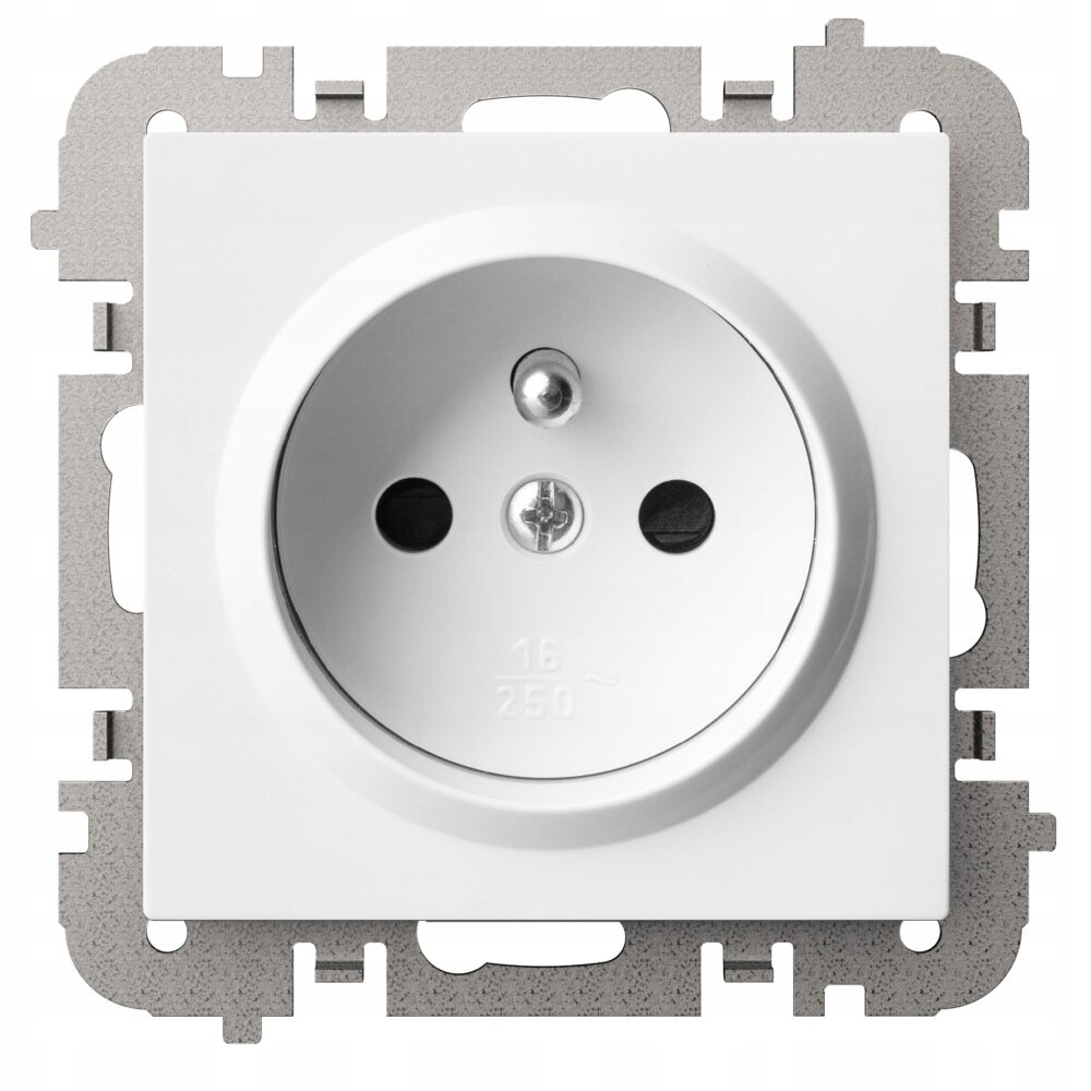 Prise murale Elektro-Plast blanche 3833-10
