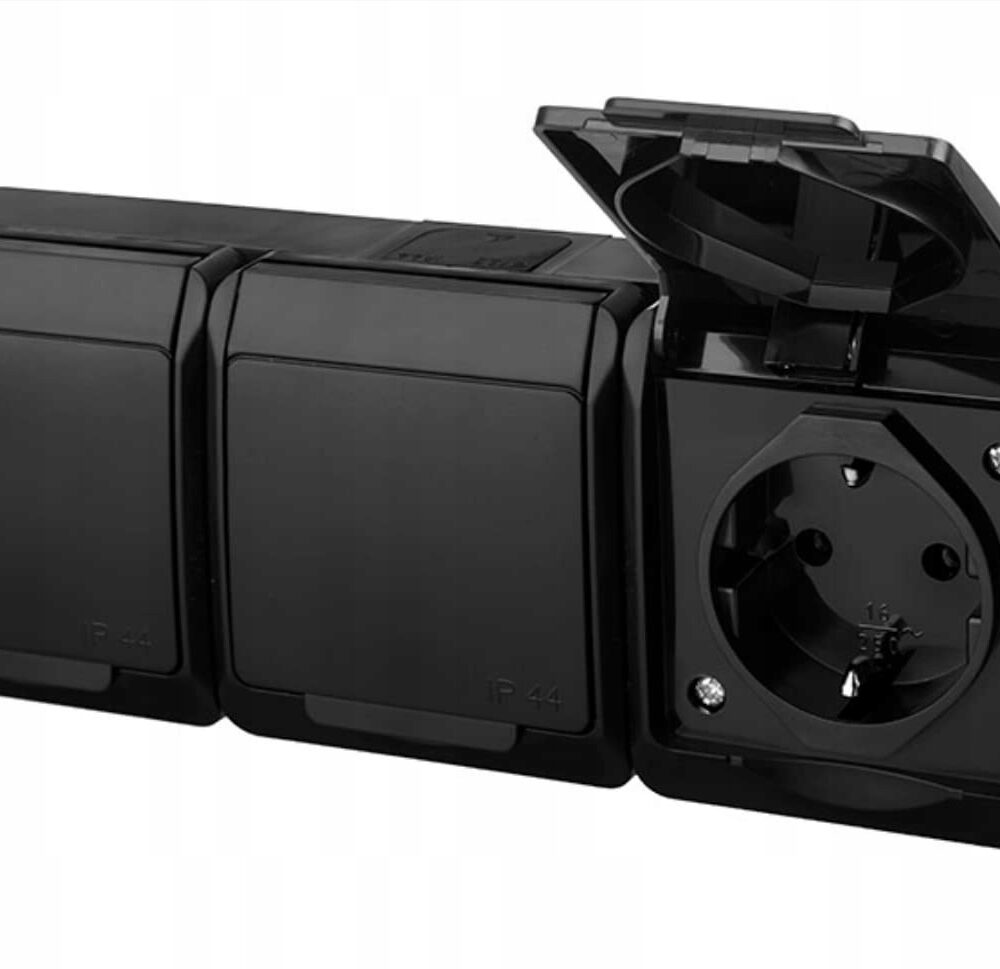 Prise Électrique Murale asvendo noir 0326-09