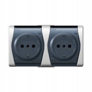 Prise électrique hermétique Elektro-Plast Nasielsk blanc 1025-01