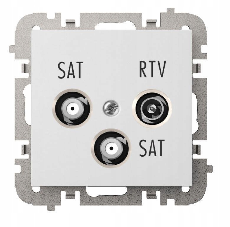 SANTRA Prise R-TV-2xSAT terminale sans cadre blanc 4160-10