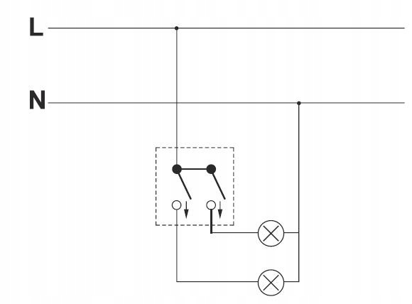 Interrupteur double Classique Elektro-Plast Nasielsk argenté 1724-16