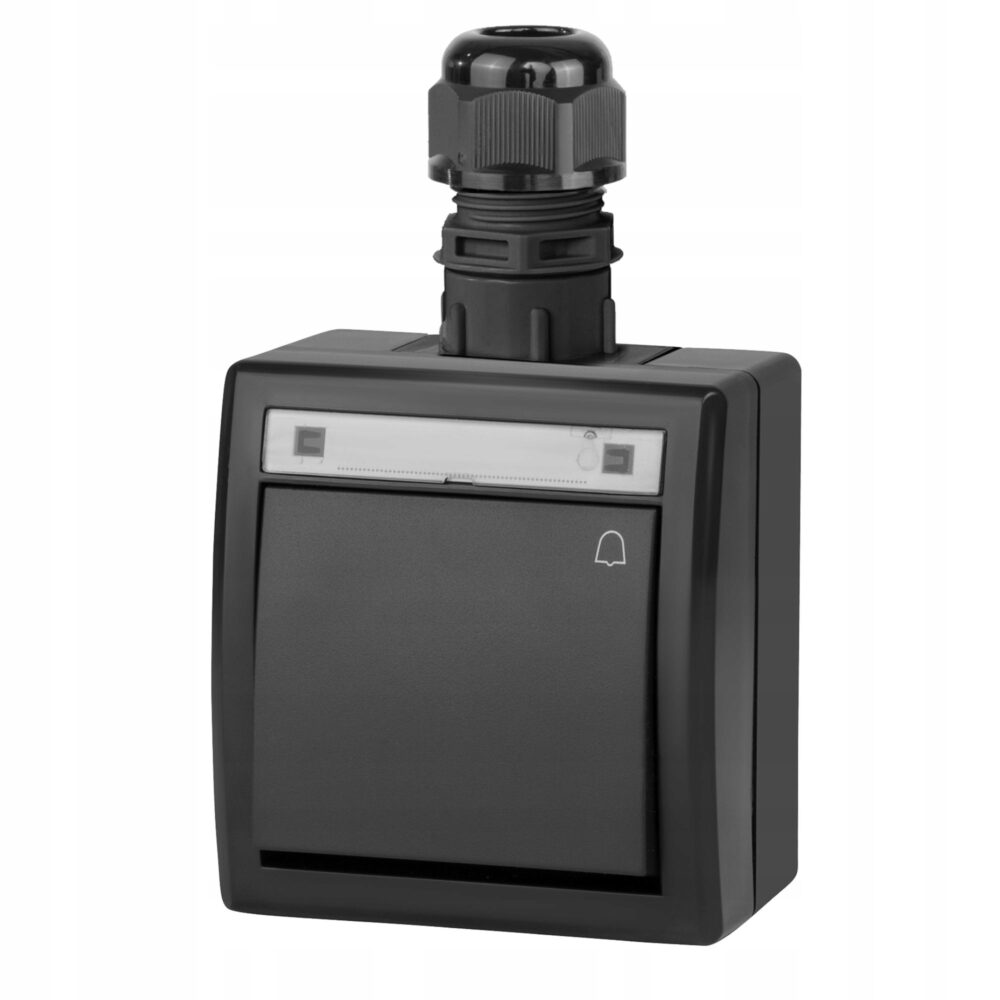 AQUANT 2K BOUTON POUSSOIR SONNETTE N/T IP65 ANTHRACITE 5005-67