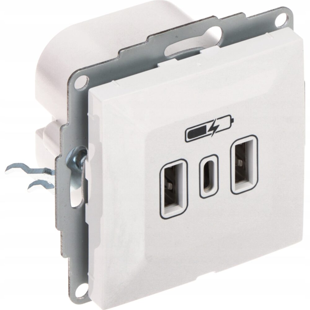 Prise murale USB Elektro-Plast Nasielsk blanc 4108-10