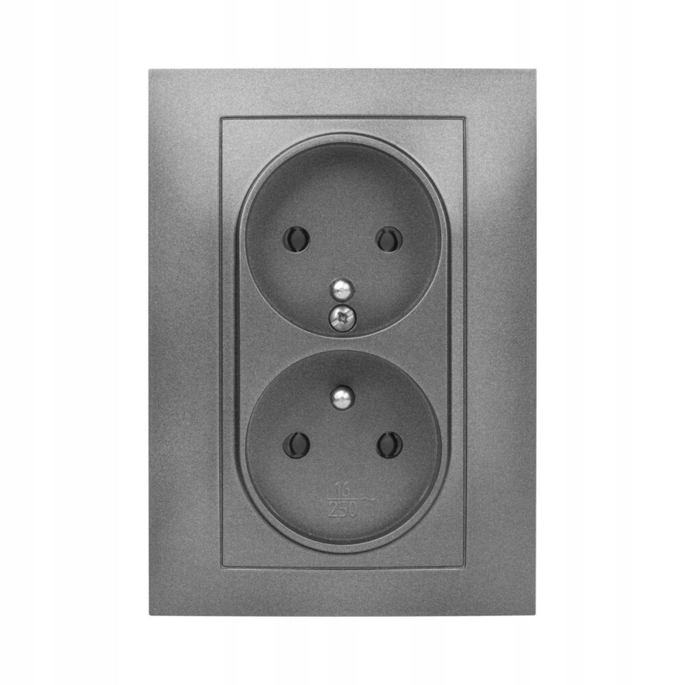 Prise Électrique Murale Elektro-Plast Grise 1735-08