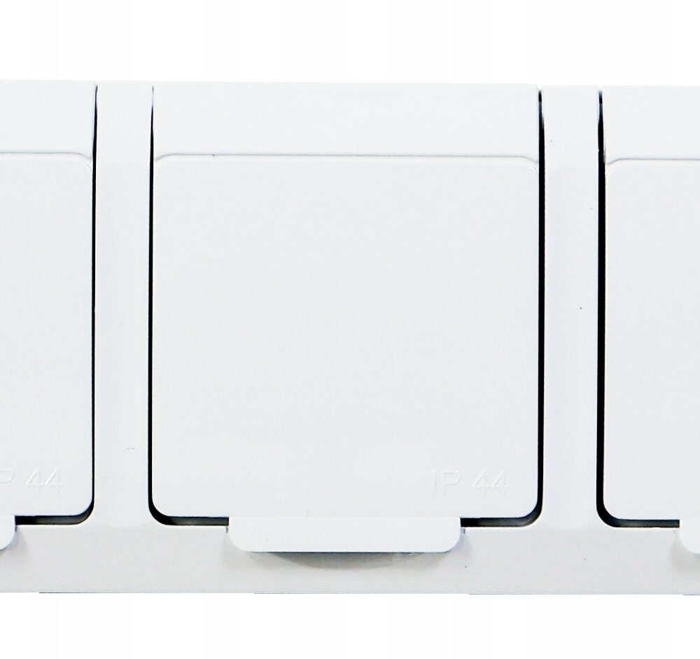 Hermes Boîtier hermétique triple encastré avec clapet IP44 blanc avec/sans