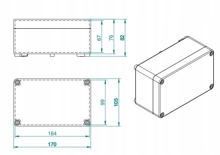 Boîte électrique de surface Elektro-Plast 220 x 170 x 86 mm 2716-00
