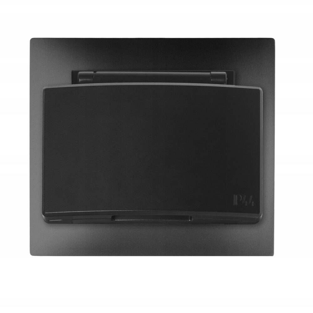 Prise électrique étanche Elektro-Plast Nasielsk noire 3845-19