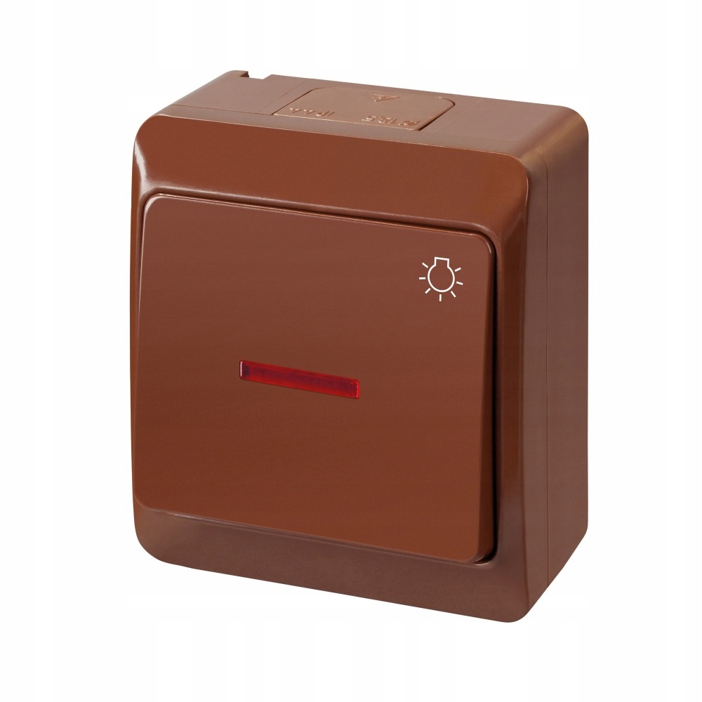 Interrupteur simple marron Elektro-Plast Nasielsk IP44 0346-06