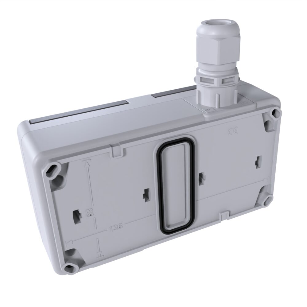 AQUANT 2K prise de courant triple encastrée avec mise à la terre 3x2P+Z IP65 gris