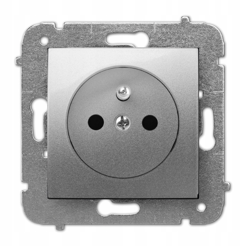 Prise Électrique Murale Elektro-Plast Nasielsk Argent 1733-16