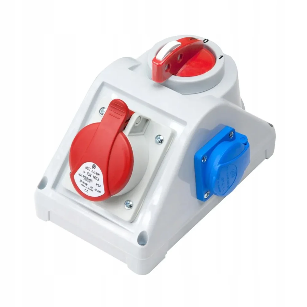 Prise électrique Elektro-Plast Nasielsk rouge 6272-20
