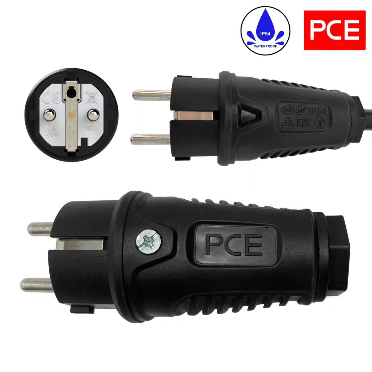 Rallonge électrique en caoutchouc résistante SCHUKO avec compteur H07RN-F 3G2,5 5m – Image 5